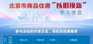 百城“以旧换新”北京正式入群，首推9000套新房试水